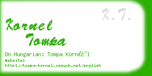 kornel tompa business card